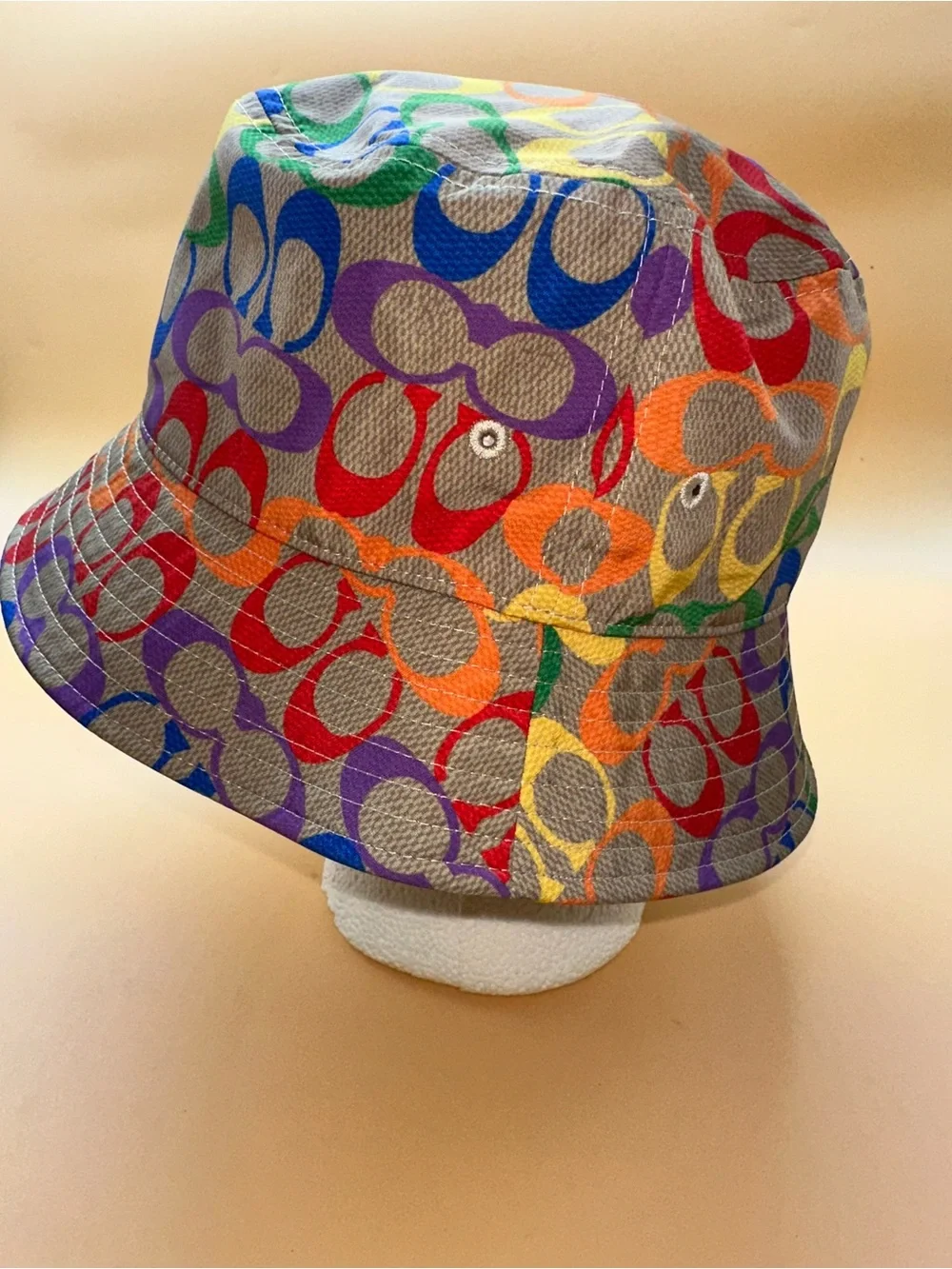 Coach Pride 2022 Multicolor Signature Print Bucket Hat